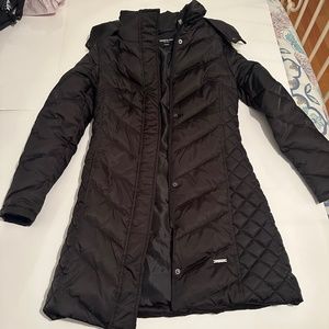 Kenneth Cole Women's Faux-Fur-Trim Hooded Puffer Coat - Size Petite XS